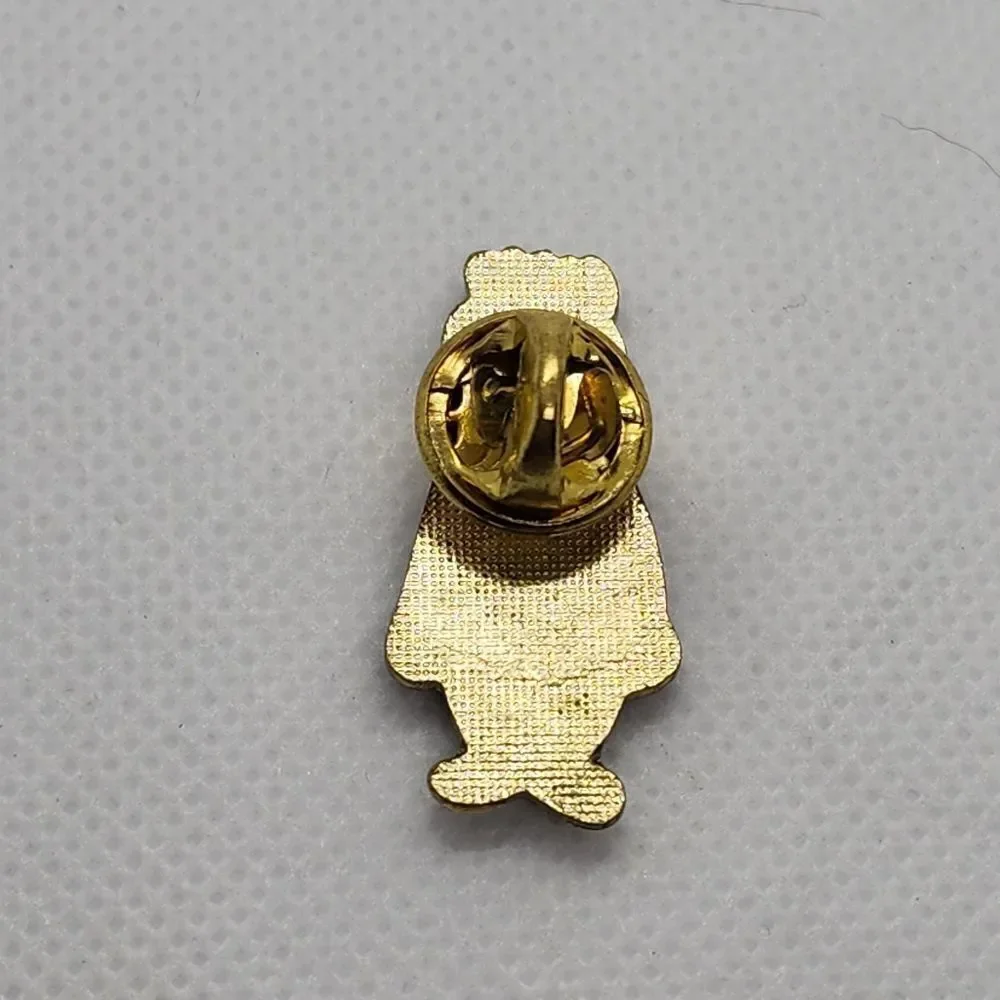 Vintage Enamel Blue & White Bear Pin